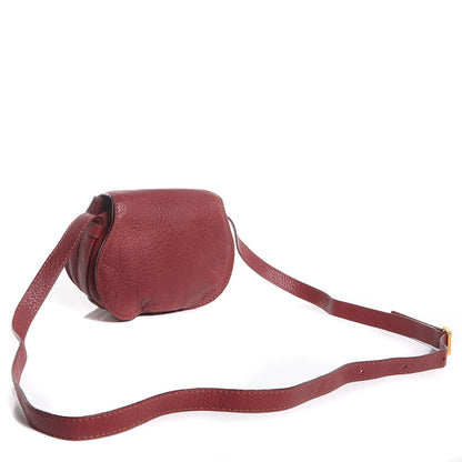 Chloe Calfskin Mini Marcie Round Crossbody Bag Berry Cupcake 3 of 9