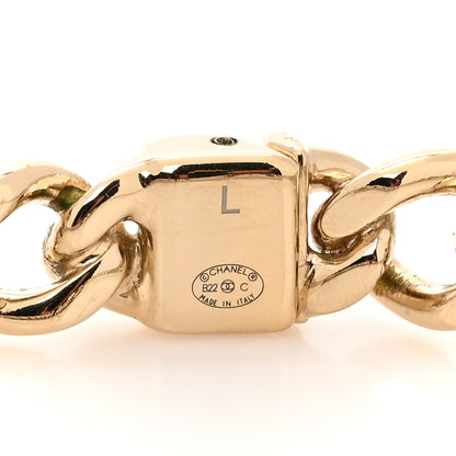 Chanel Metal CC Chain Link Choker Necklace L Gold 4 of 4