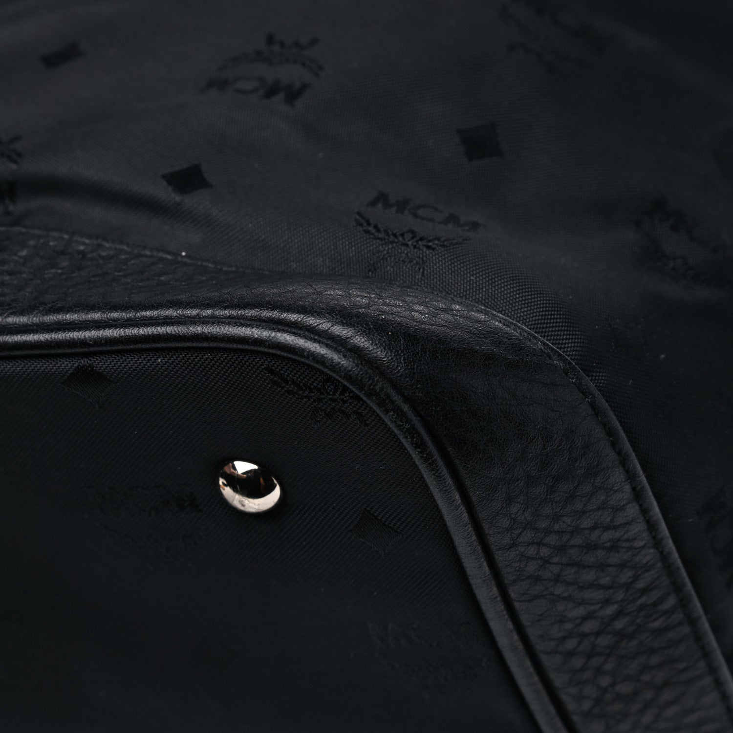 MCM Nylon Monogram Bucket Black 11 of 13