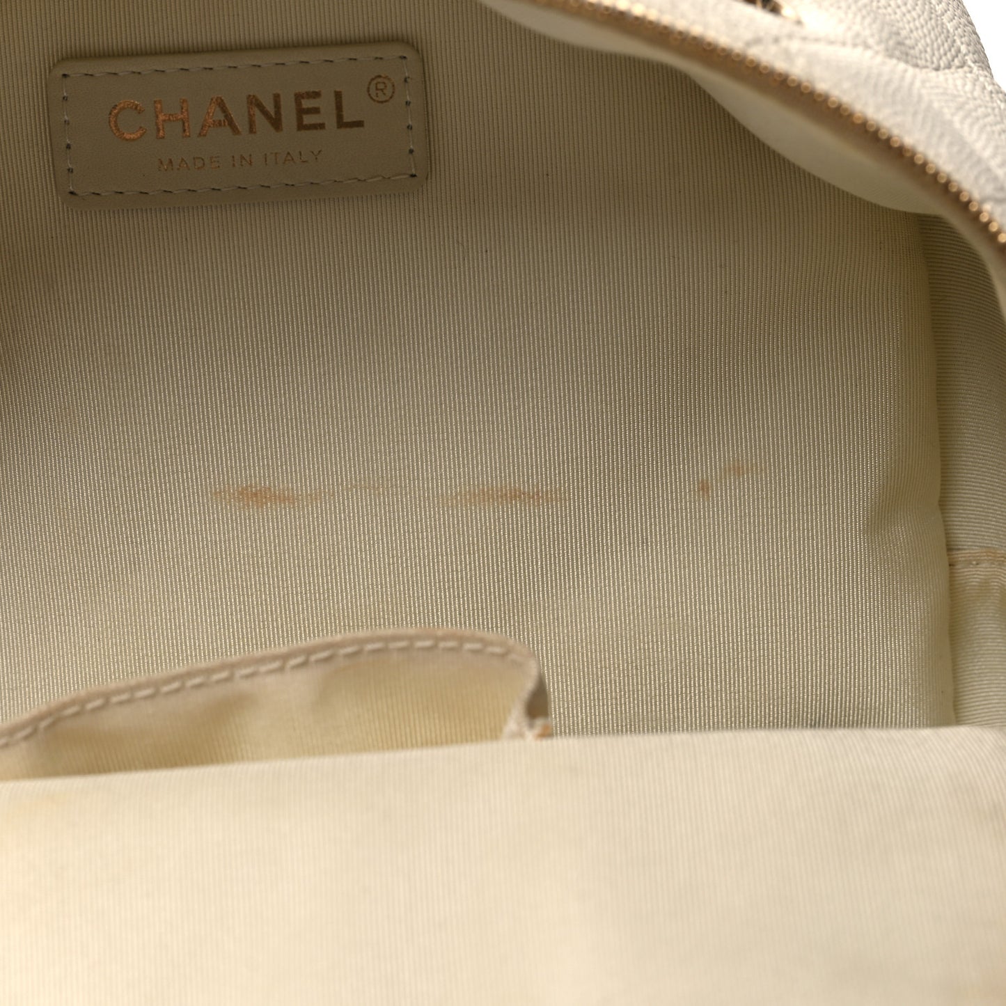 Caviar Quilted Small CC Day Backpack White