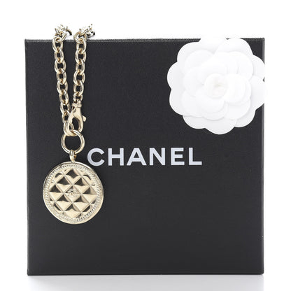 Chanel Quilted CC Pendant Chain Necklace Gold 6 of 6