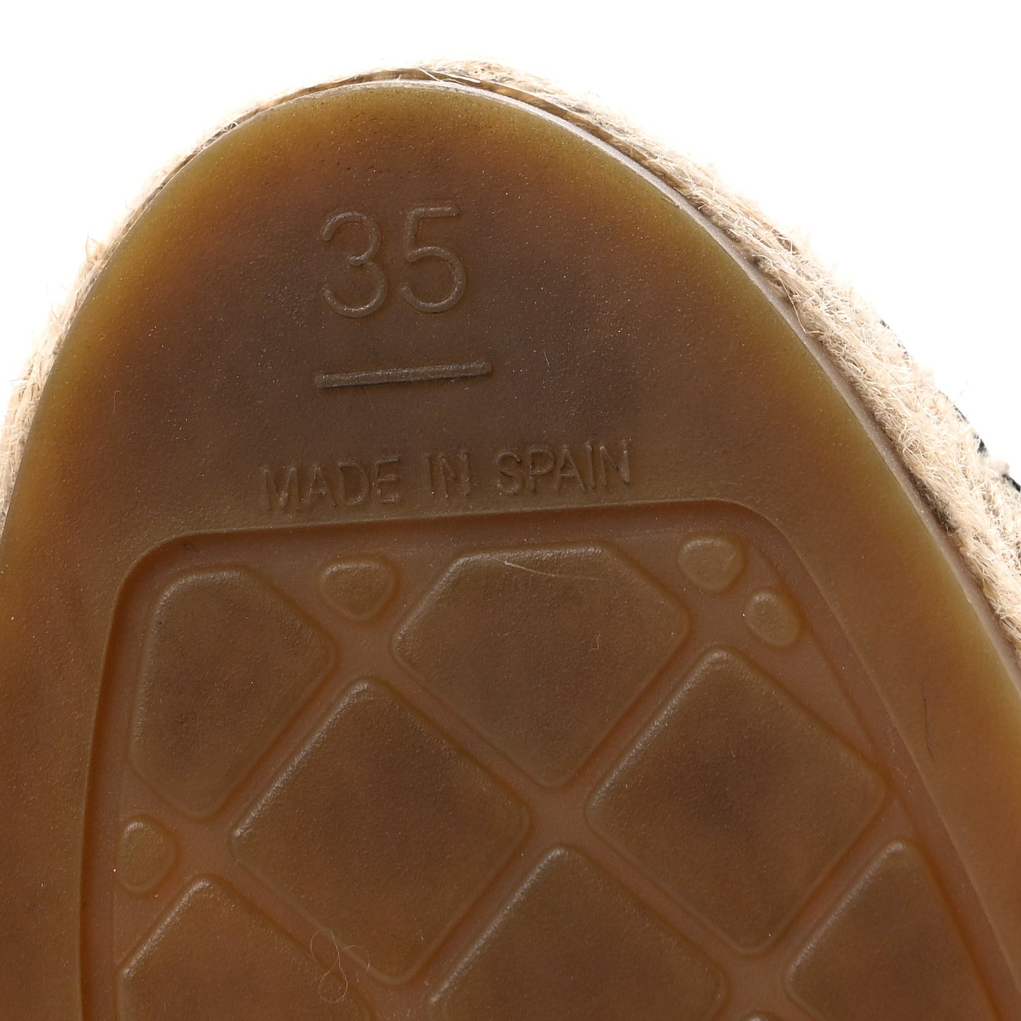Lambskin CC Espadrilles 35 Beige Black