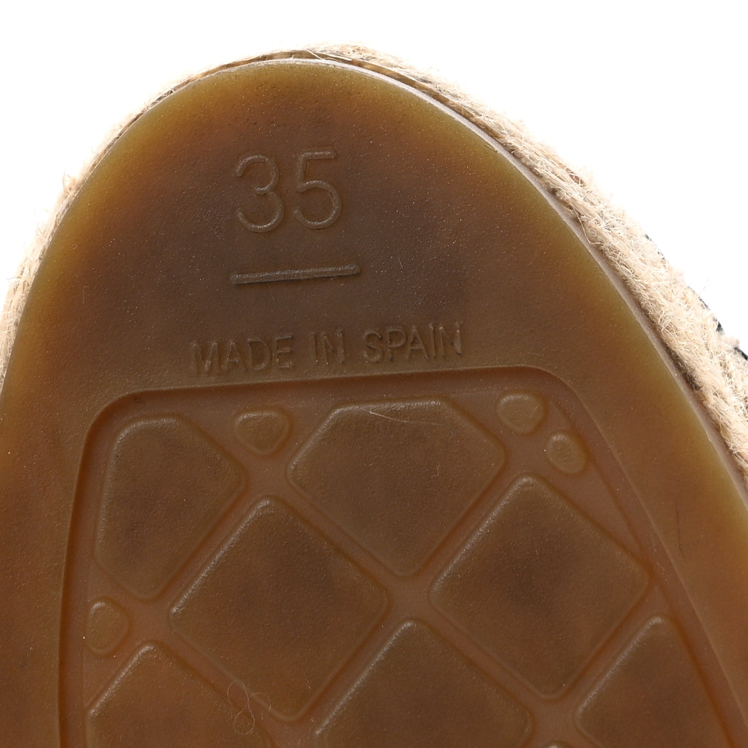 Chanel Lambskin CC Espadrilles 35 Beige Black 7 of 10