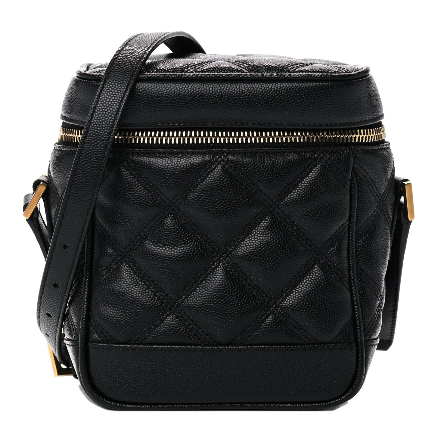 Grain de Poudre Quilted 80's Vanity Bag Black