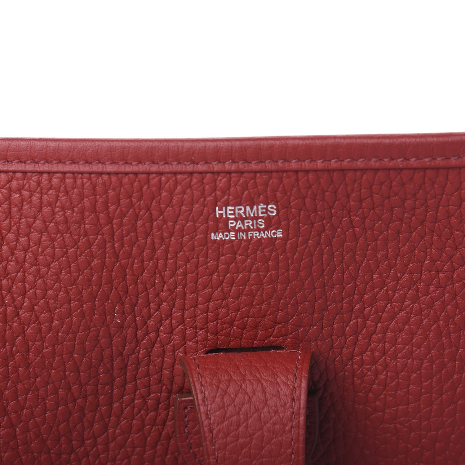 Hermes Taurillon Clemence Evelyne III PM Rouge Garance 5 of 8