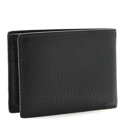Gucci Calfskin Boar Effect GG Marmont Bi-Fold Wallet Black 3 of 10