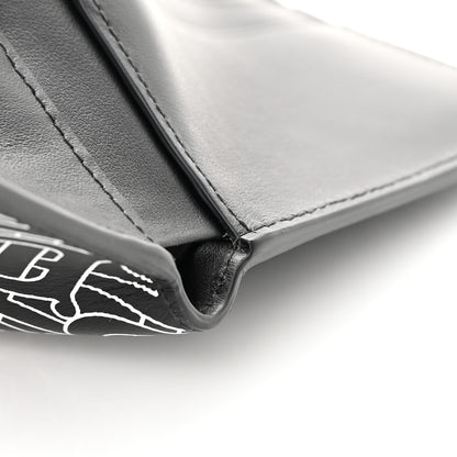 Burberry Calfskin Embossed TB Print Bi-Fold Wallet Black White 8 of 8