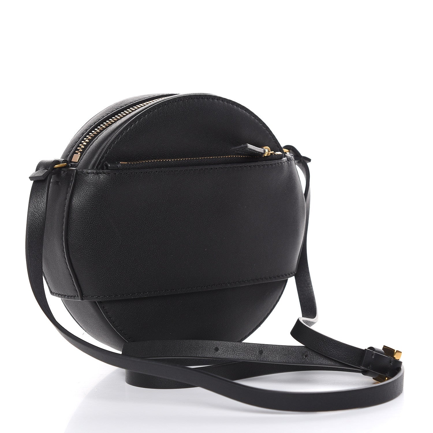 Valentino Garavani Calfskin VLogo Round Crossbody Bag Black 3 of 10
