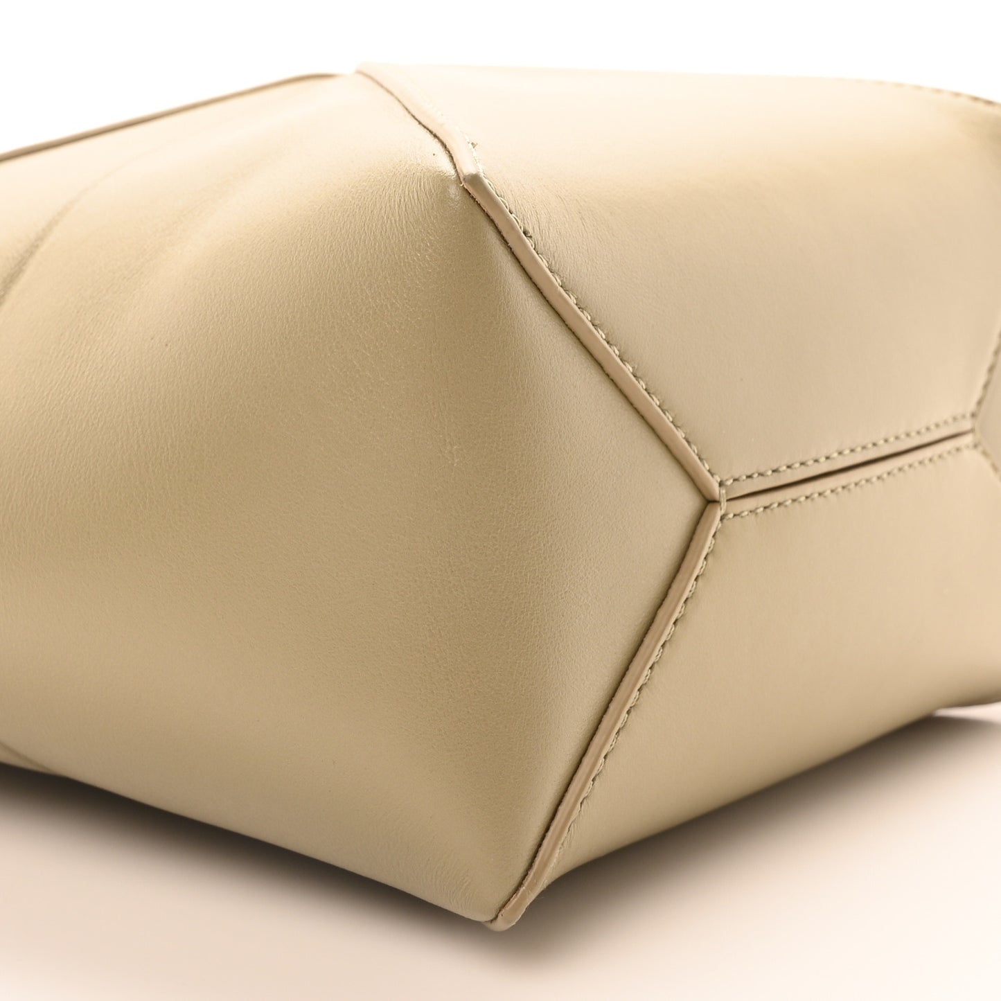 Shiny Calfskin Mini Puzzle Fold Tote Eucalyptus