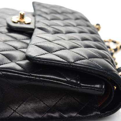 Chanel Lambskin Quilted Medium Double Flap Black 14 of 15