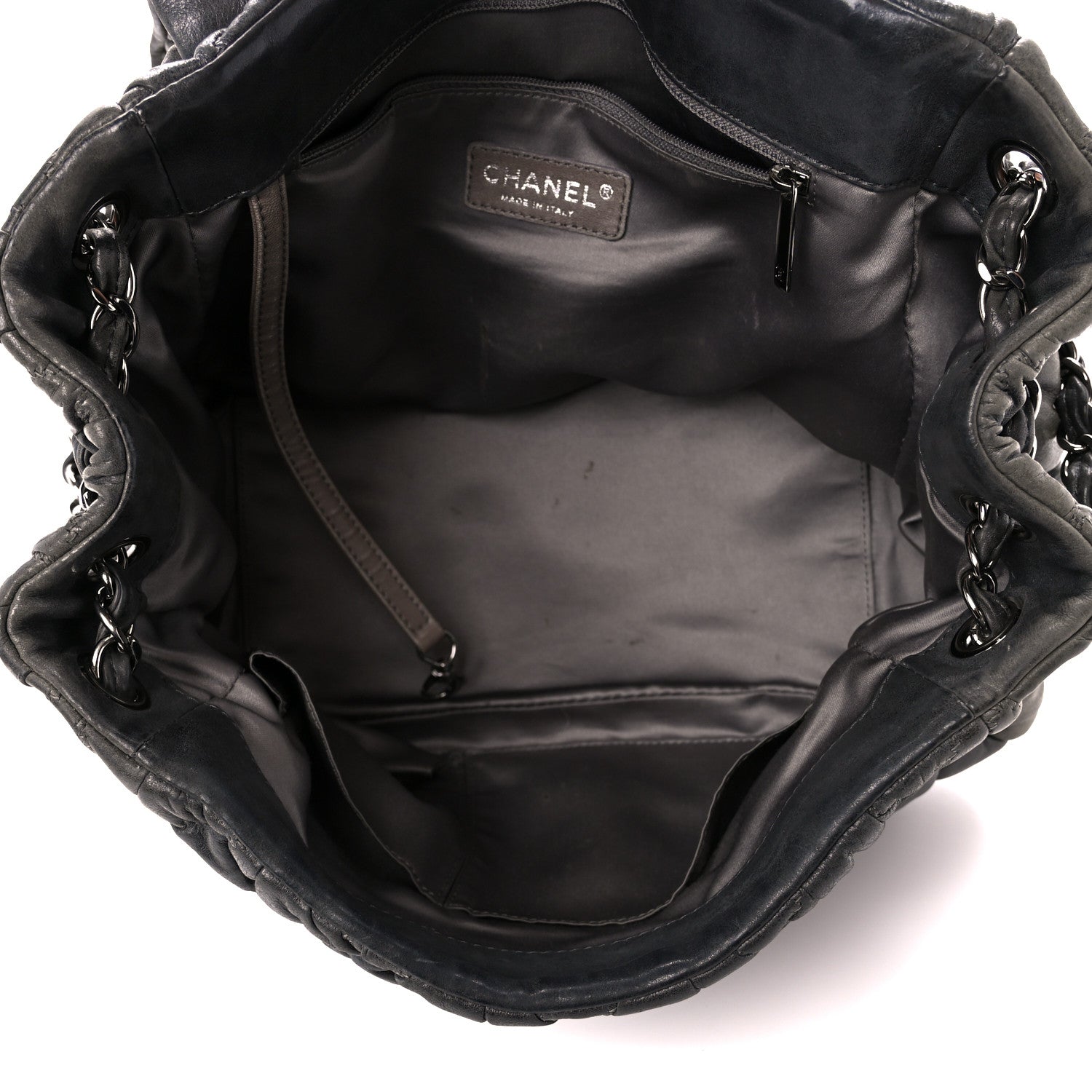 Chanel Calfskin Bubble Quilt Accordion Flap Grey 5 of 11