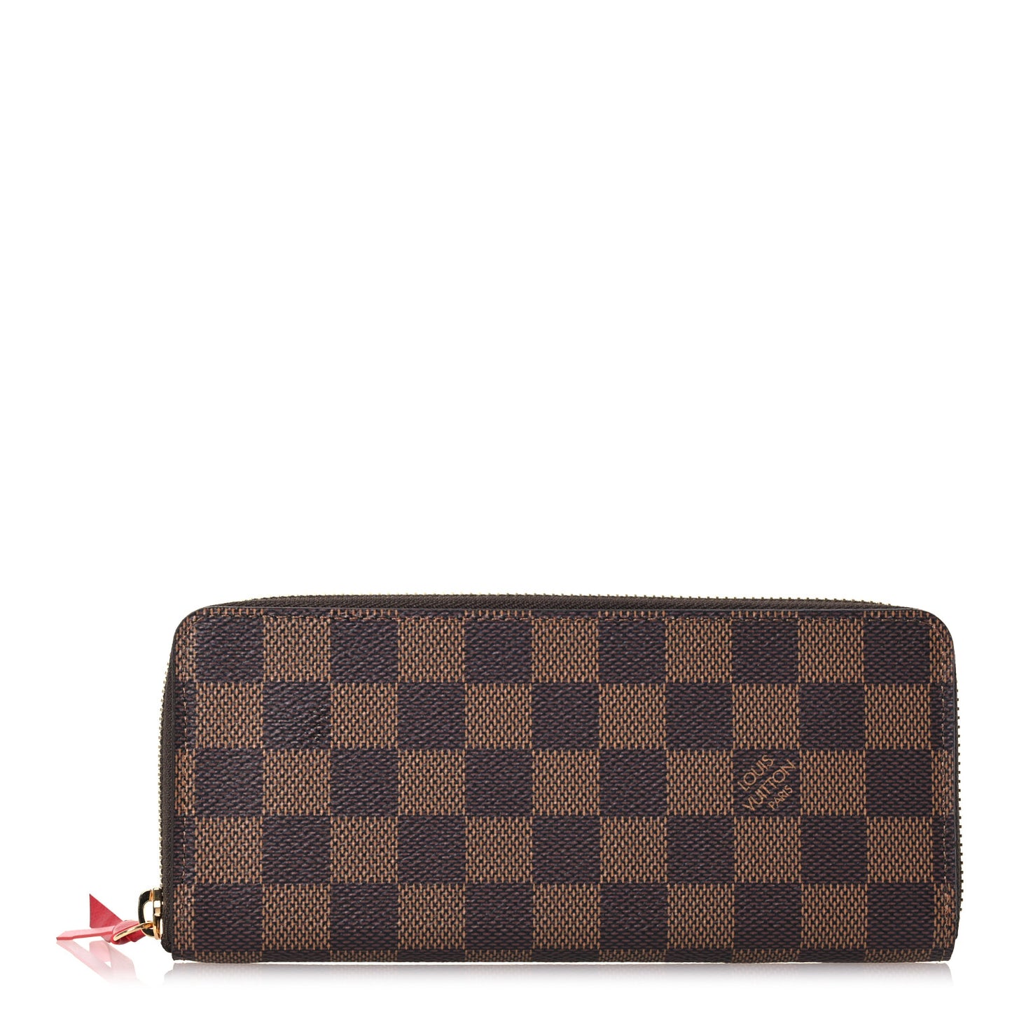 Damier Ebene Clemence Wallet Cherry