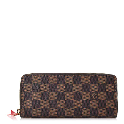 Louis Vuitton Damier Ebene Clemence Wallet Cherry 1 of 9