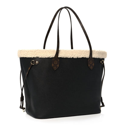 Louis Vuitton Calfskin Monogram Teddy Neverfull MM Black 3 of 10