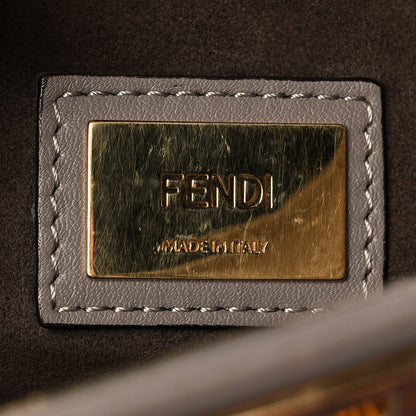 Fendi Vitello Seta Plexiglass Tortoise Medium Peekaboo Iconic Satchel Tortora 9 of 13