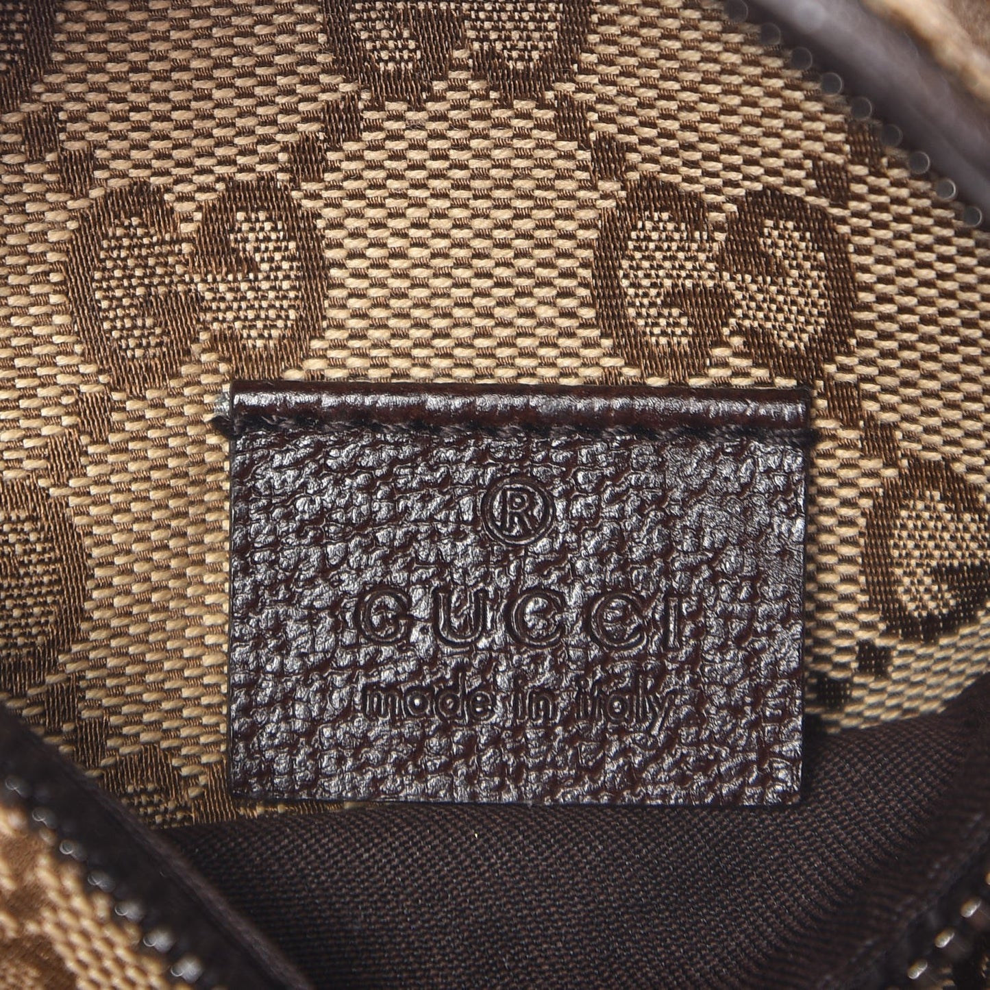 Monogram Web Belt Bag Dark Brown