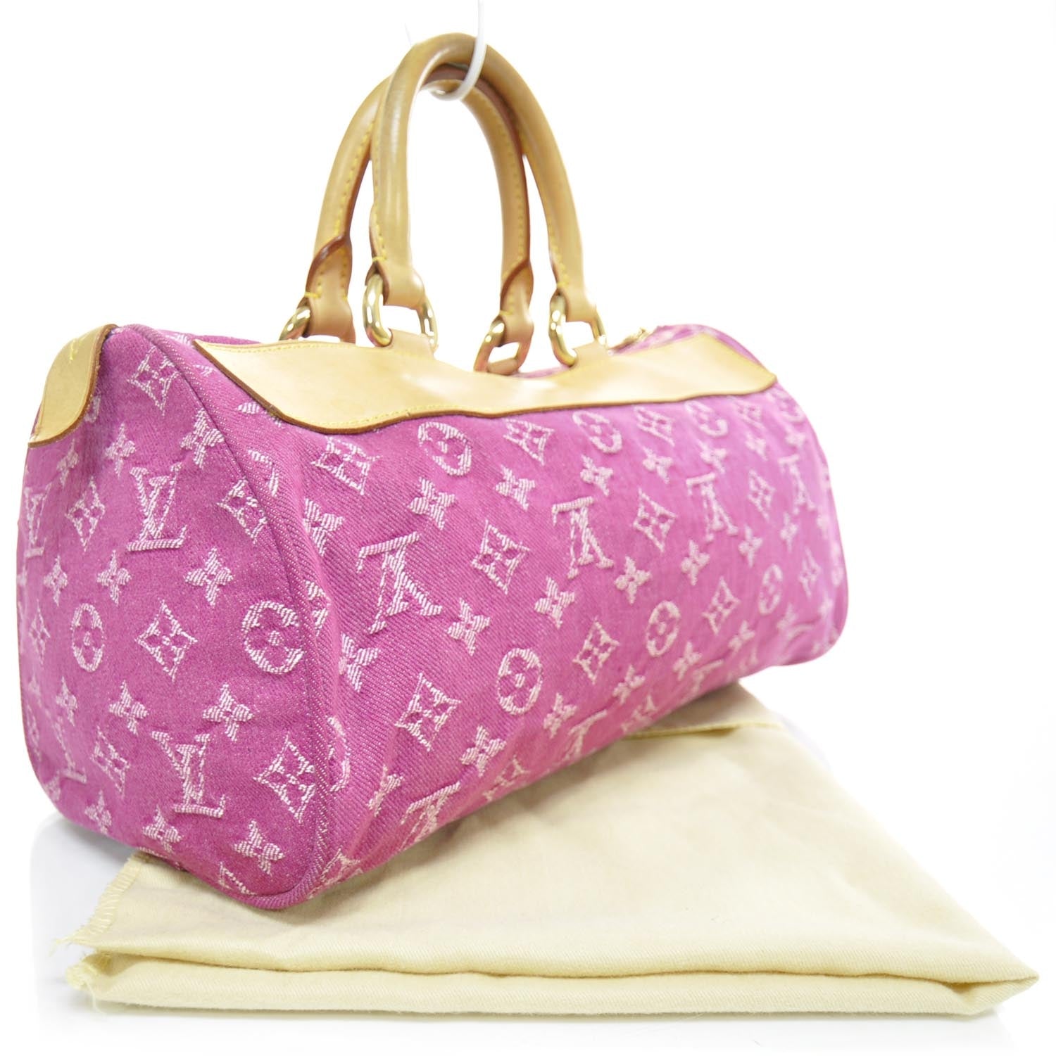 Louis Vuitton Monogram Denim Neo Speedy Fuchsia 2 of 9