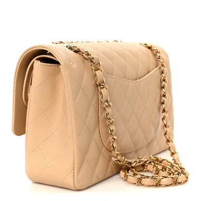 Chanel Caviar Quilted Medium Double Flap Beige 3 of 12