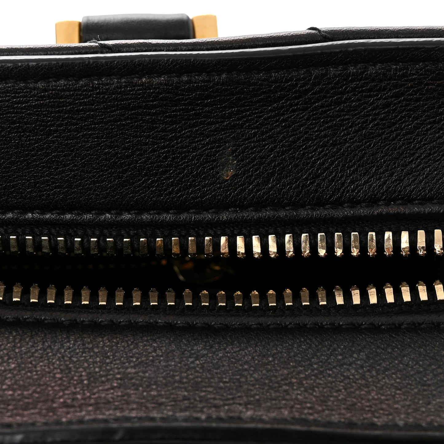 Calfskin Matelasse Chevron Small Monogram Cabas Black