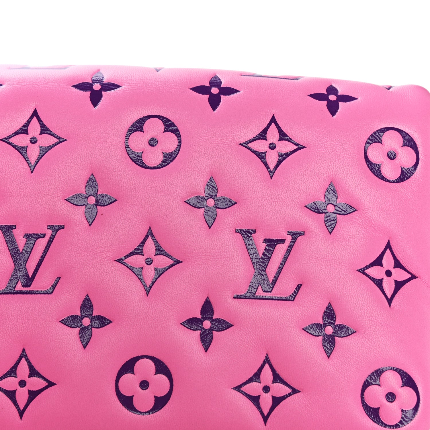 Louis Vuitton Lambskin Embossed Monogram Vuittamins Pochette Coussin Rose Violet 15 of 17