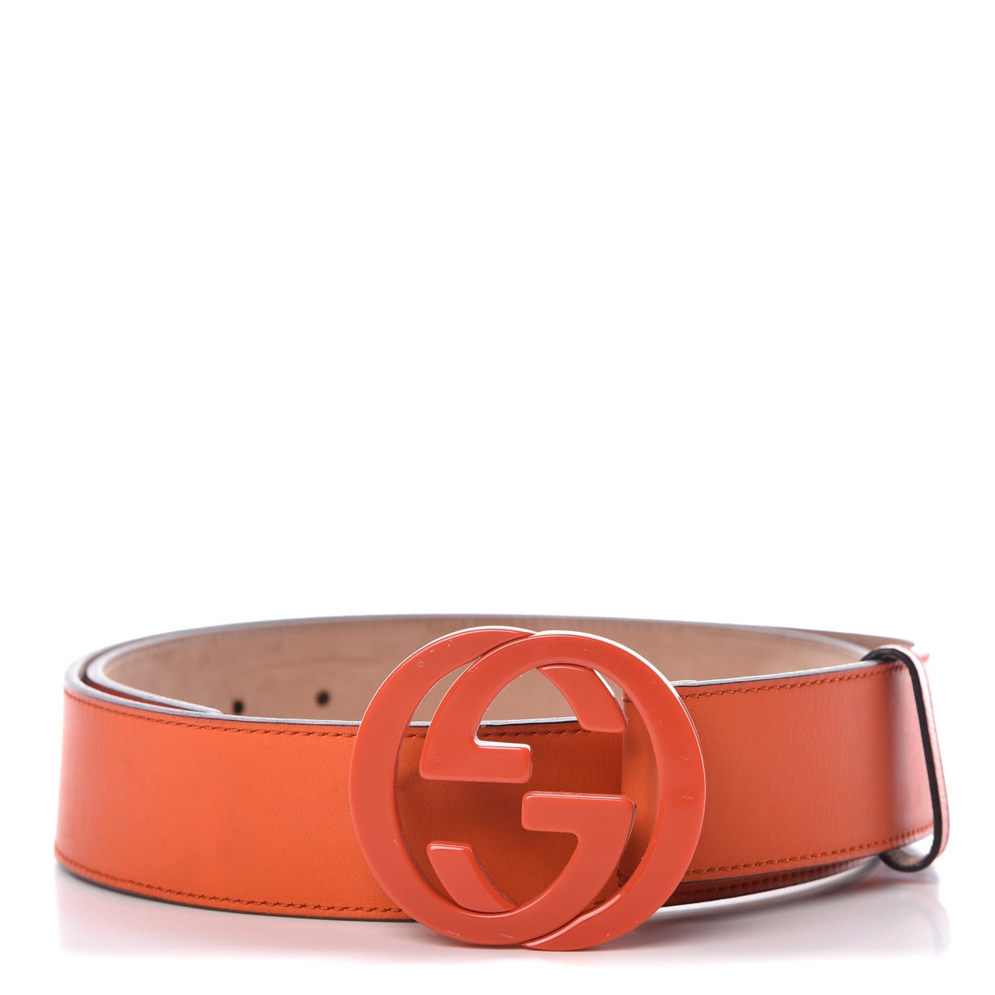 Nubuck Interlocking G Belt 95 38 Deep Orange