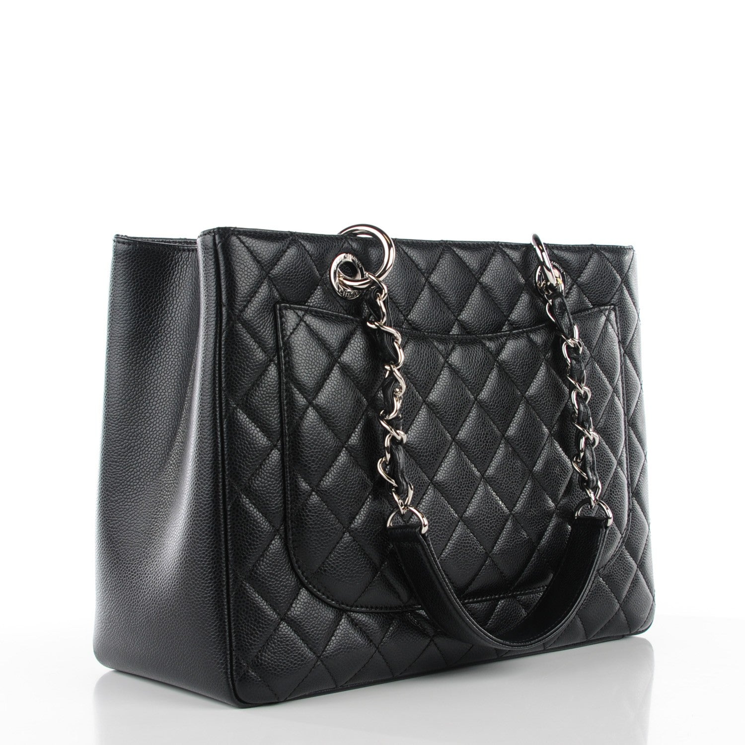 Chanel Caviar Quilted Grand Shopping Tote GST Black 3 of 8