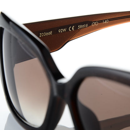 Louis Vuitton Hortensia Cat Eye Sunglasses Z0366W Brown Glitter 6 of 8