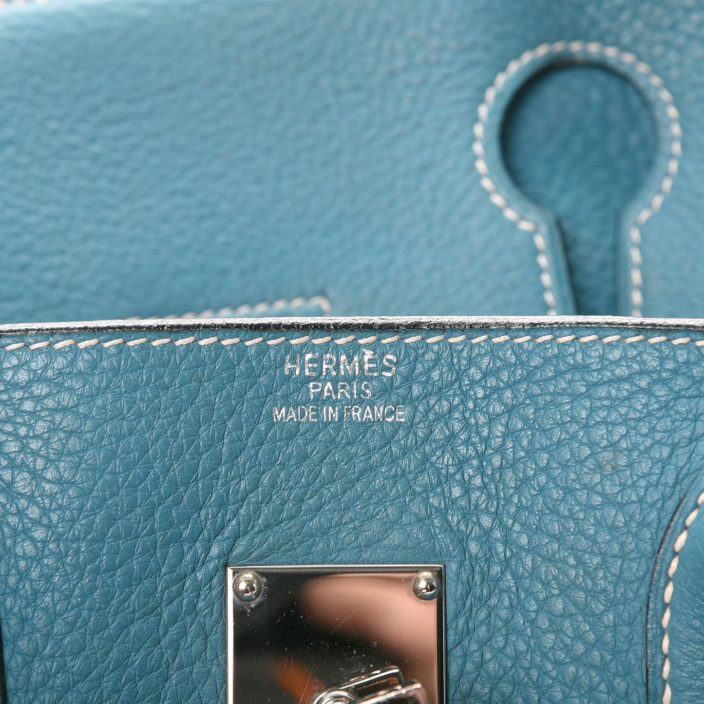 Taurillon Clemence JPG Birkin 42 Blue Jean