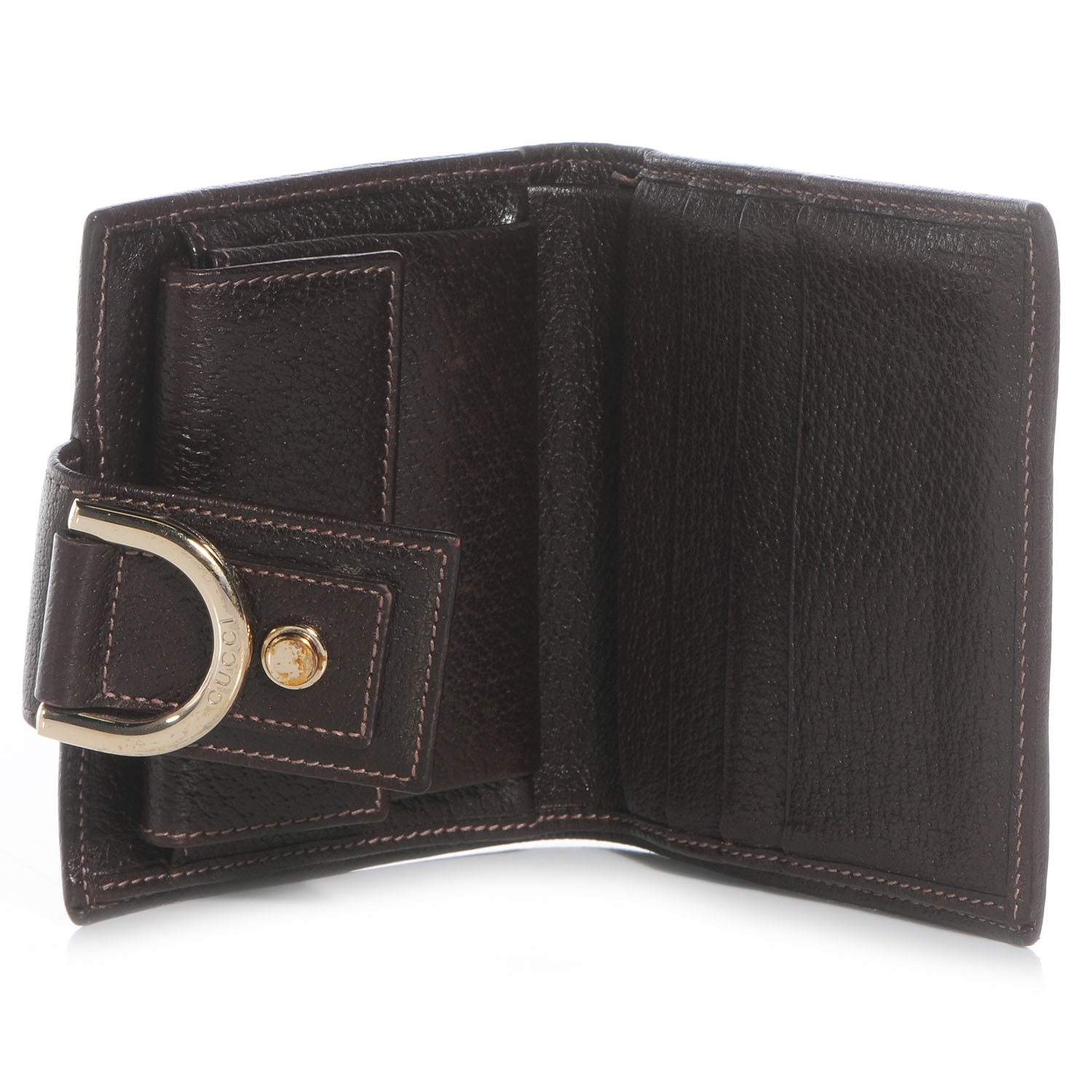 Gucci Monogram Abbey Compact Wallet Dark Brown 5 of 7