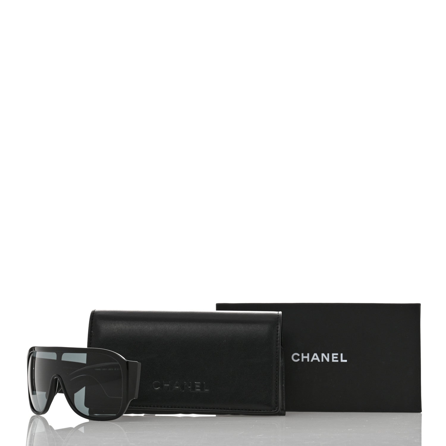 Chanel Acetate Crystal CC Shield Sunglasses 5466-B Black 8 of 8