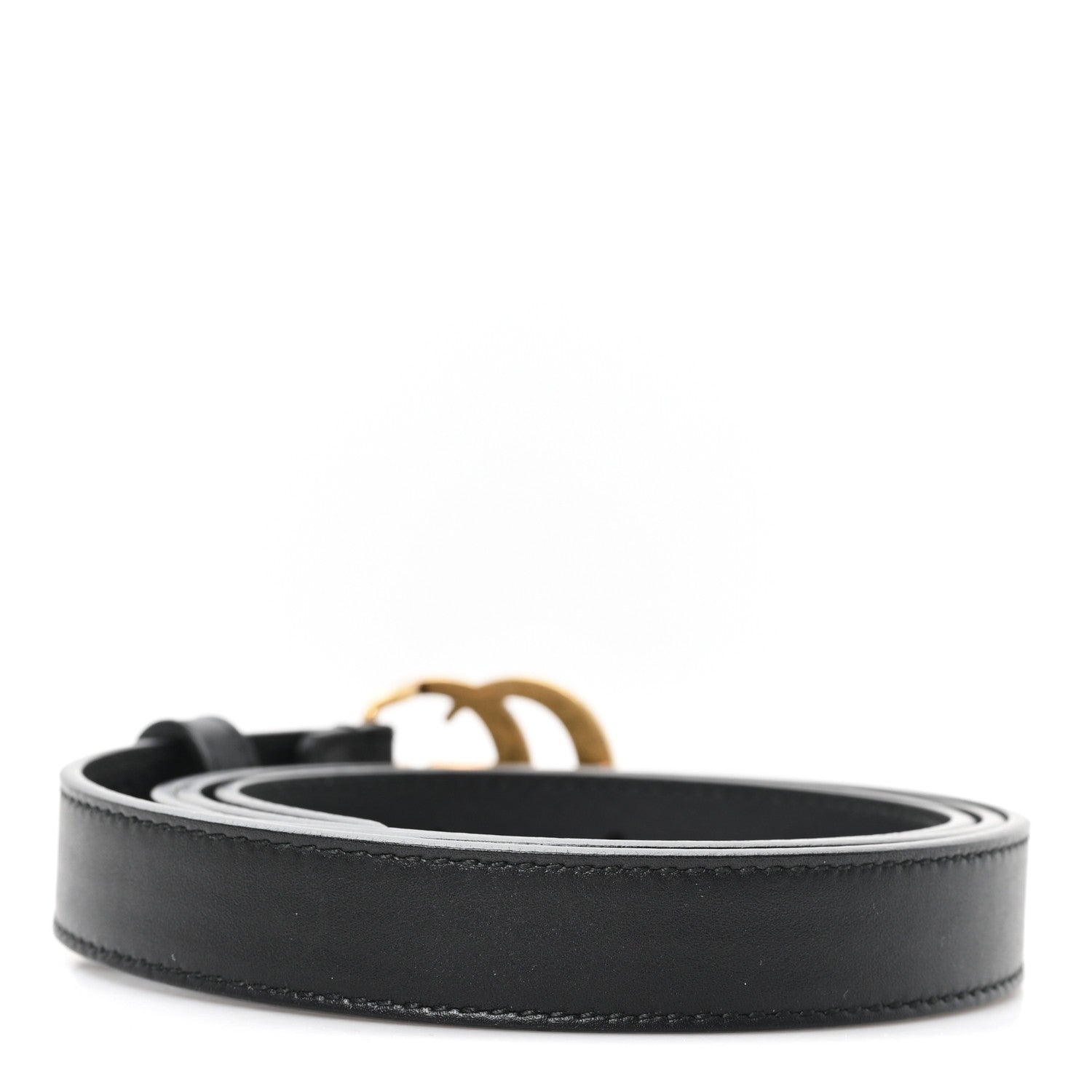Gucci Calfskin Double G 20mm Belt 95 38 Black 2 of 5