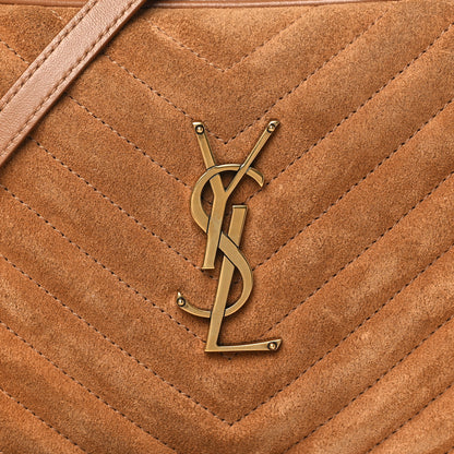 Saint Laurent Suede Matelasse Monogram Lou Camera Bag Cinnamon 8 of 11