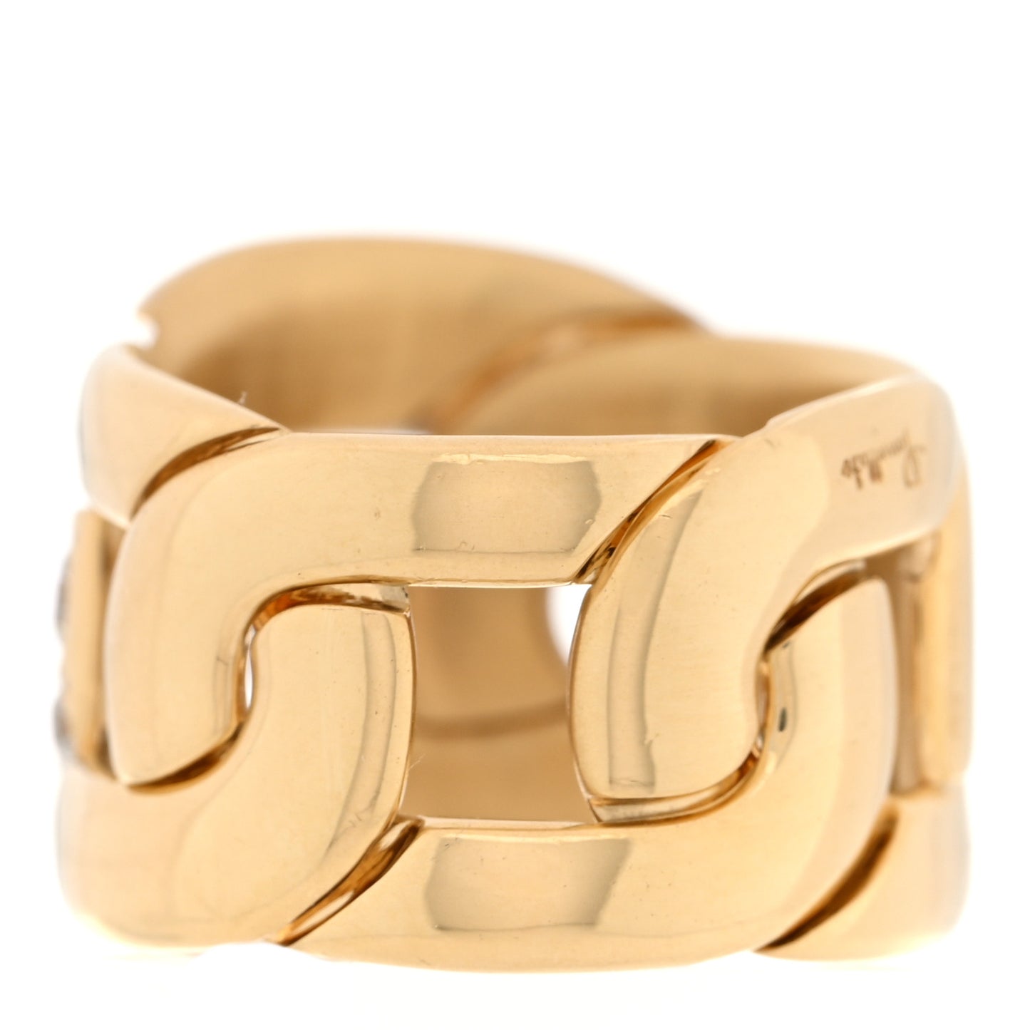18K Yellow Gold Diamond Tango Ring 51 5.75