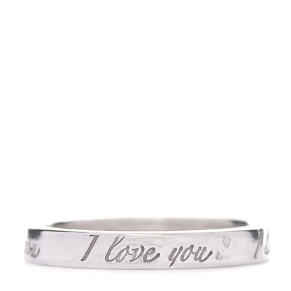 Tiffany Sterling Silver I Love You Band Ring 48 4.5 1 of 4