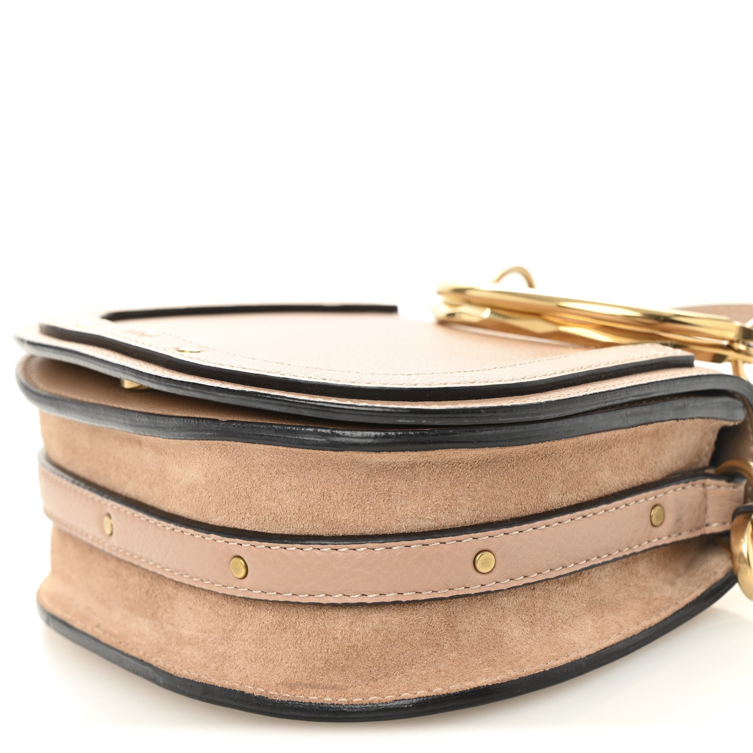 Chloe Calfskin Suede Small Nile Bracelet Bag Biscotti Beige 10 of 12
