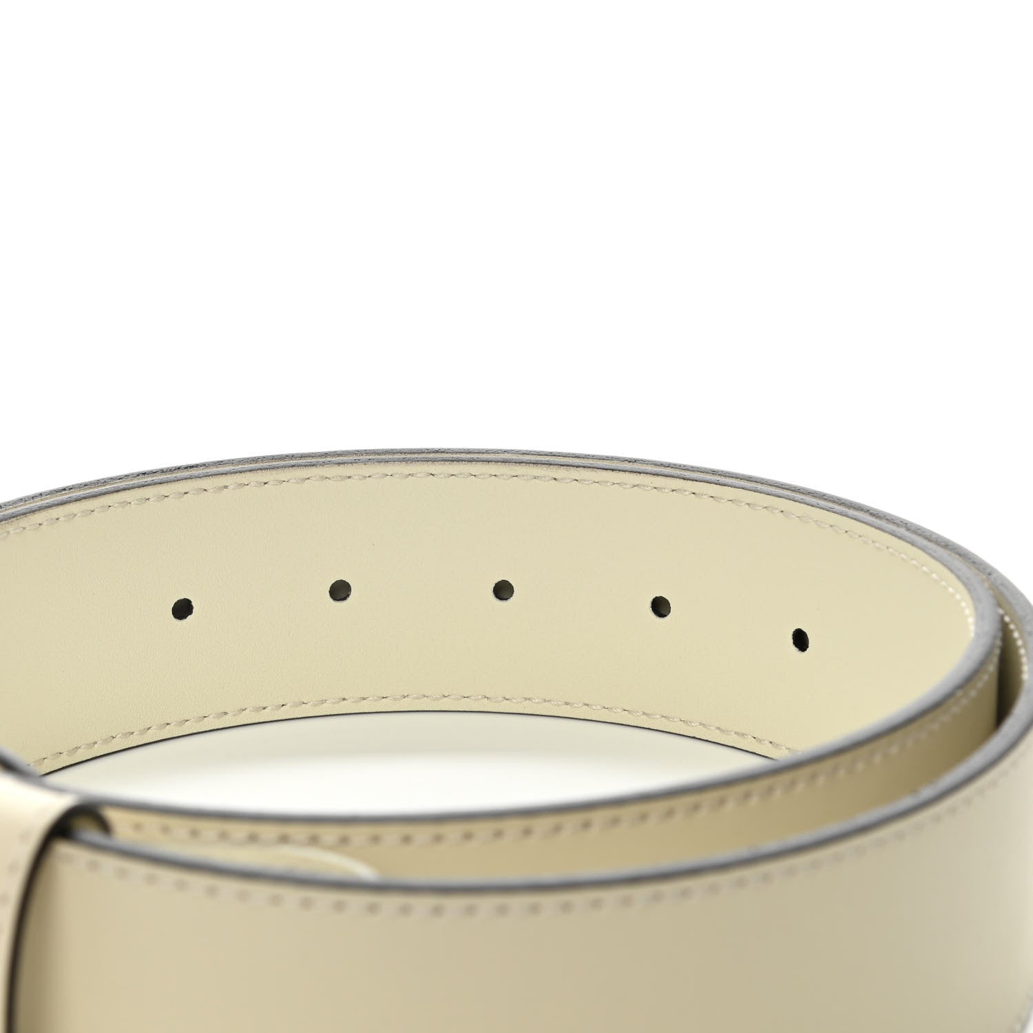 Gucci Calfskin Double G 40mm Belt 85 34 Mystic White 3 of 6