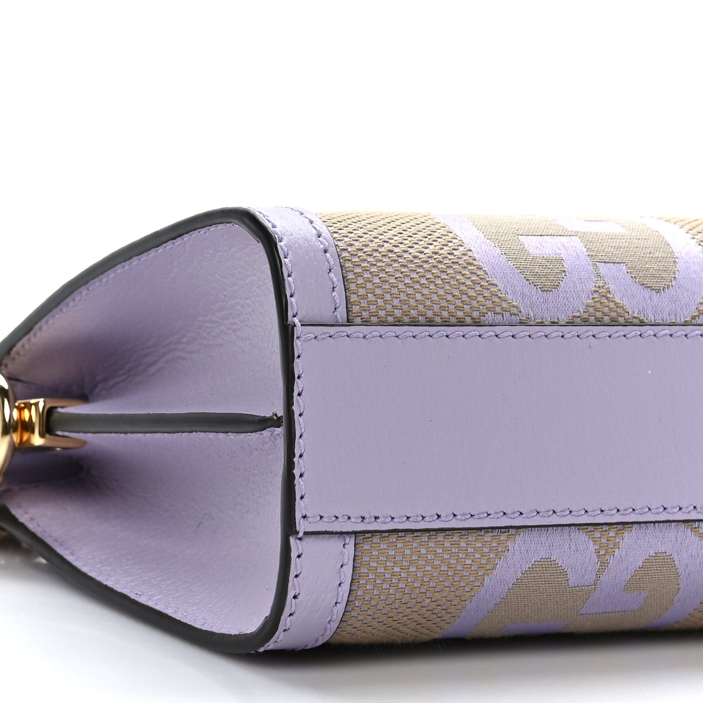Monogram Jumbo GG Textured Dollar Calfskin Small Ophidia Chain Shoulder Bag Beige Lapis