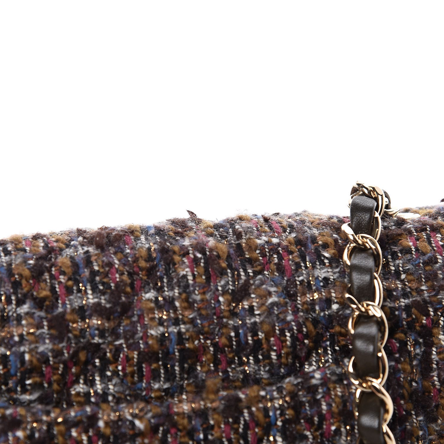 Chanel Tweed Quilted Mini Rectangular Flap Beige 11 of 12