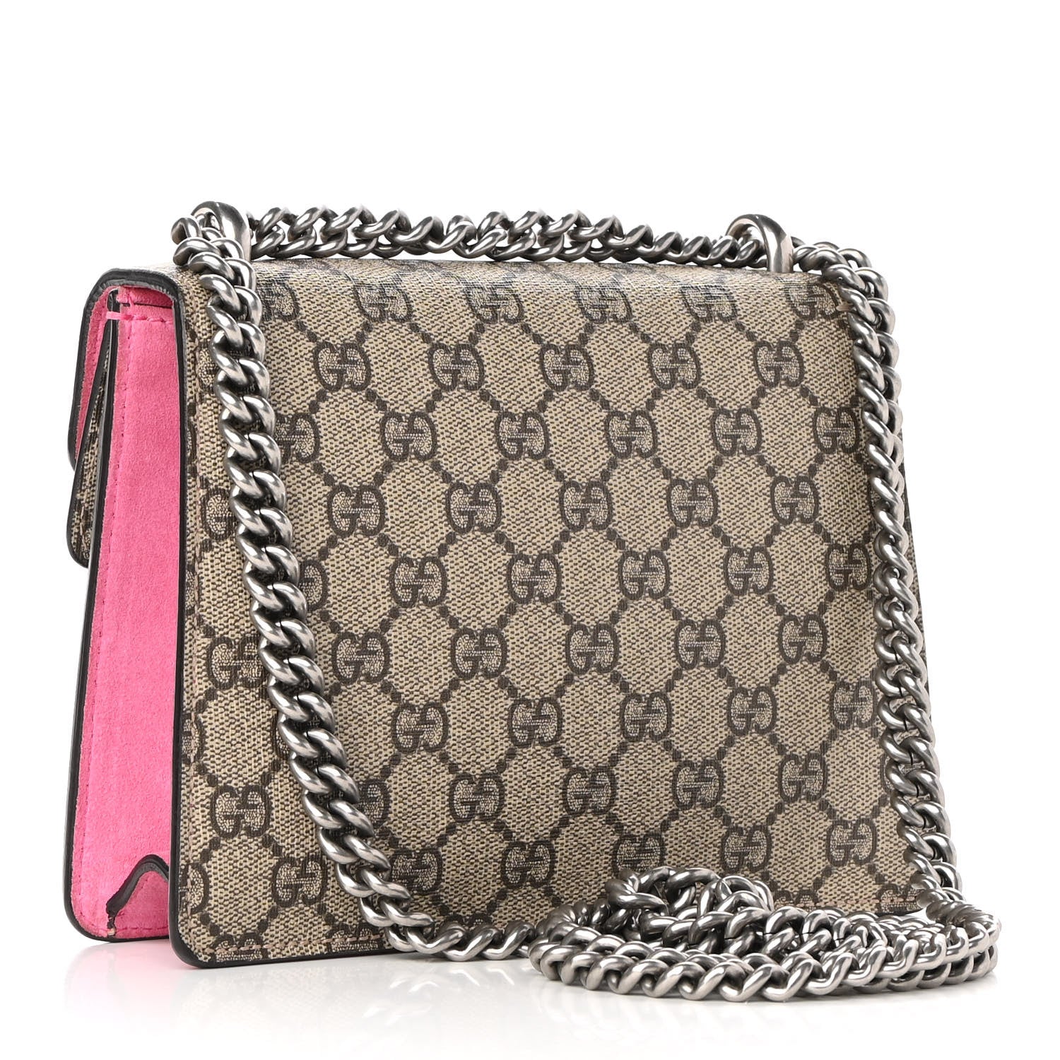 Gucci GG Supreme Monogram Mini Dionysus Shoulder Bag Pink 3 of 9