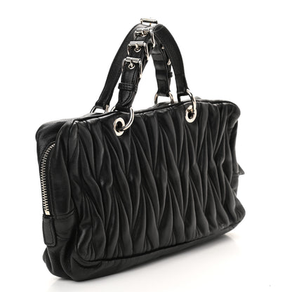 Miu Miu Nappa Matelasse Tote Black 2 of 11