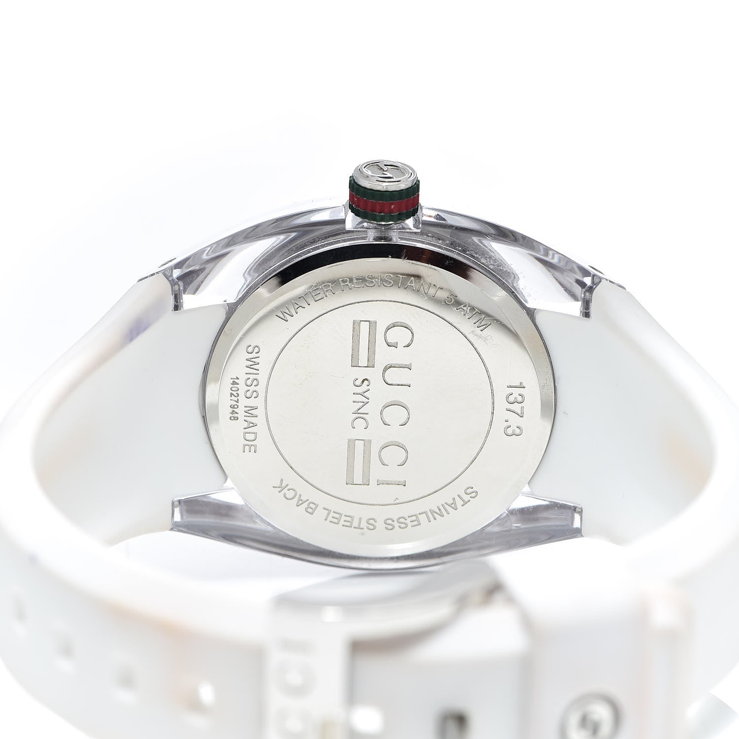 Gucci Stainless Steel Rubber 36mm Sync Web Quartz Watch 5 of 10