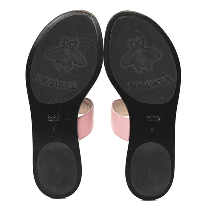 Gucci Calfskin GG Marmont Thong Sandals 37 Perfect Pink 6 of 9