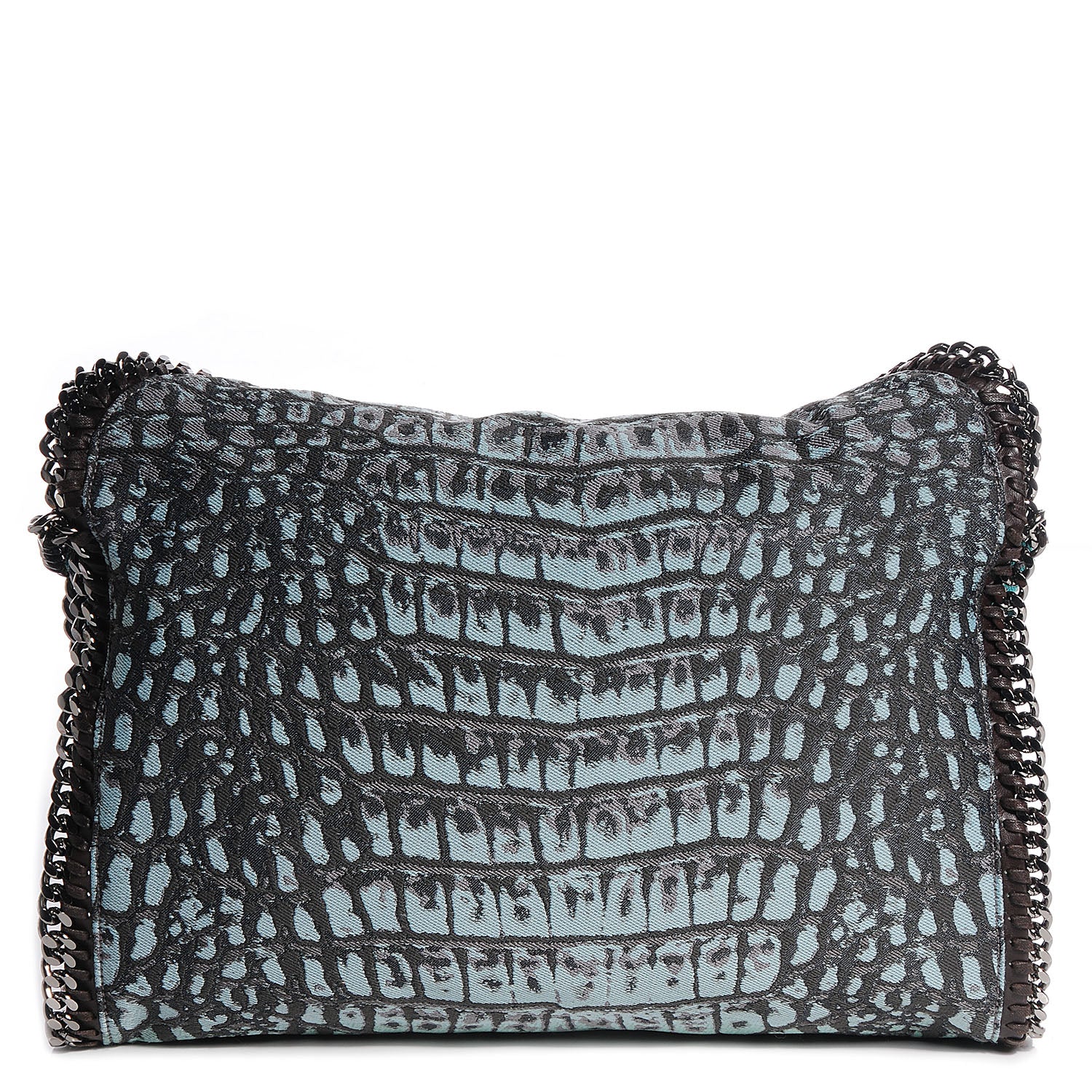 Stella McCartney Jacquard Crocodile Print Small Falabella Teal 1 of 10