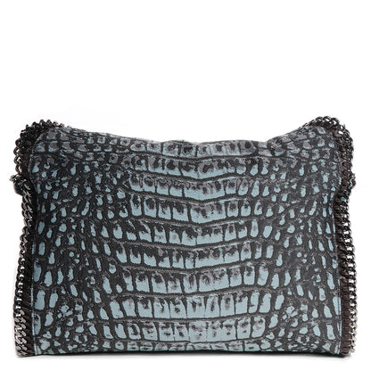 Stella McCartney Jacquard Crocodile Print Small Falabella Teal 1 of 10