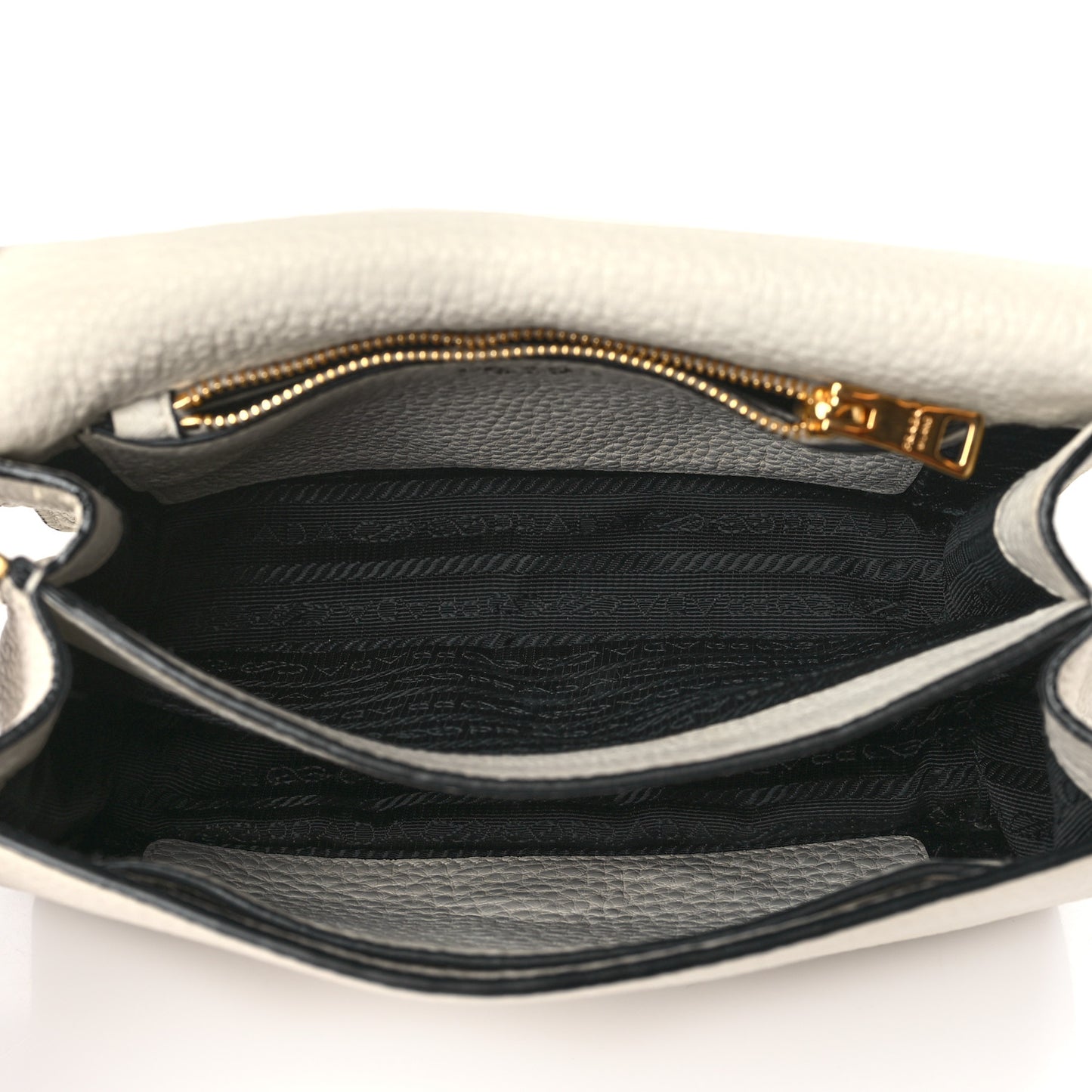 Vitello Daino Flap Crossbody Bianco