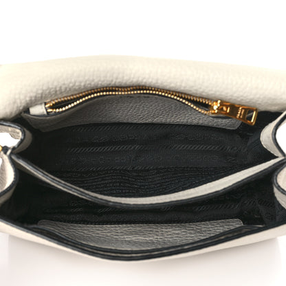 Prada Vitello Daino Flap Crossbody Bianco 5 of 8