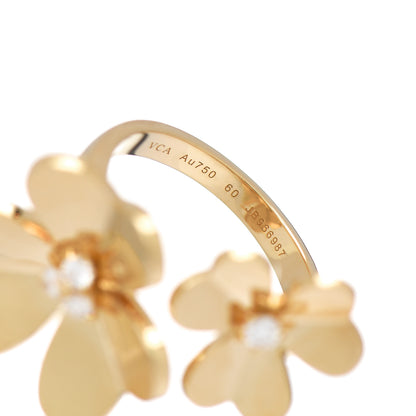 Van Cleef & Arpels 18K Yellow Gold Diamond Frivole Between The Finger Ring 60 9 5 of 6