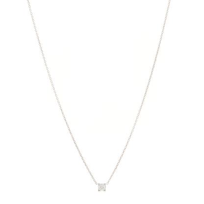Cartier 18K White Gold Diamond .23ct C De Cartier Pendant Necklace 1 of 5