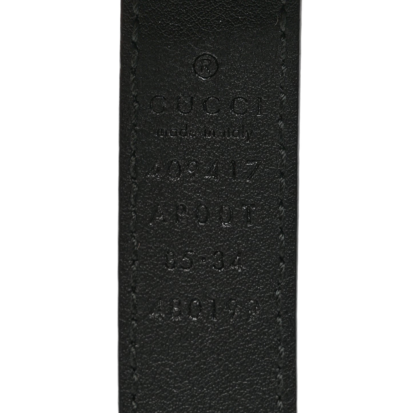 Calfskin Double G 20mm Belt 85 34 Black