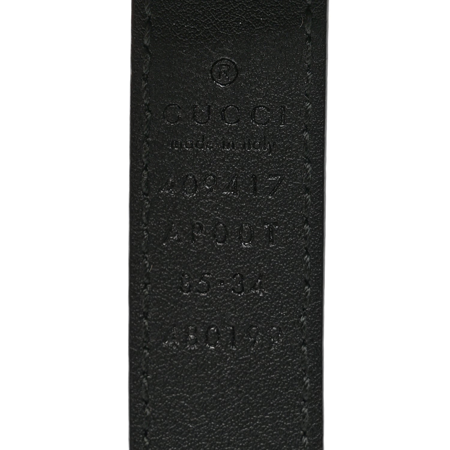 Gucci Calfskin Double G 20mm Belt 85 34 Black 4 of 5